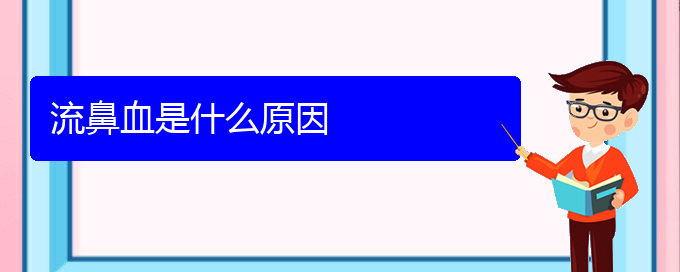 (貴陽鼻科醫(yī)院掛號)流鼻血是什么原因(圖1)