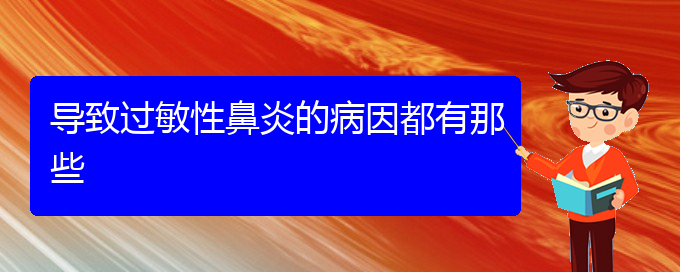 (貴陽(yáng)專業(yè)治過(guò)敏性鼻炎)導(dǎo)致過(guò)敏性鼻炎的病因都有那些(圖1)