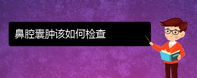 (貴陽看鼻腔乳頭狀瘤哪家好)鼻腔囊腫該如何檢查(圖1)