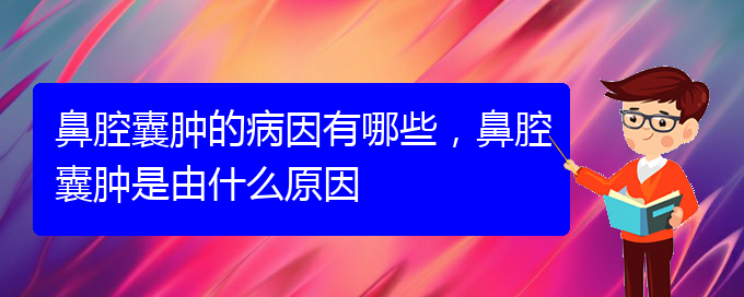 (貴陽看鼻腔腫瘤到醫(yī)院應該掛什么科)鼻腔囊腫的病因有哪些，鼻腔囊腫是由什么原因(圖1)